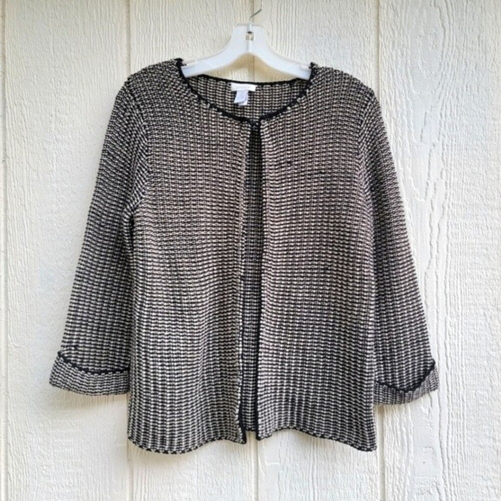 chico's open knit cardigan sz 0